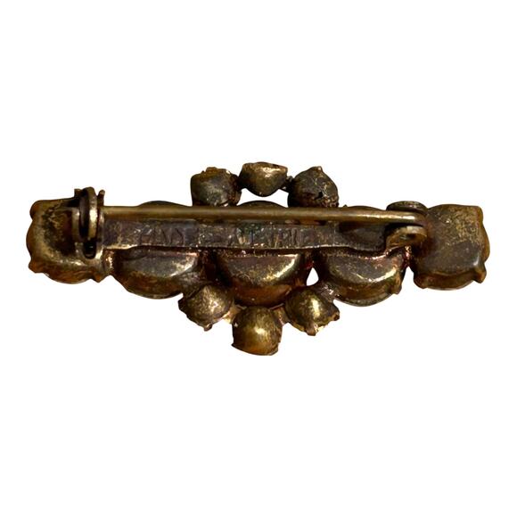 Vintage Made in Austria Austrian Crystal Bar Brooch Pin - Picture 6 of 6